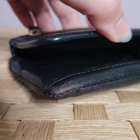 Fossil Black Leather Preston Flap Clutch Wallet - Picture 6 of 8